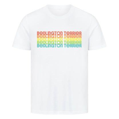 Premium T-Shirt "Bedlington Terrier - RETRO" Weiß – hunde-shirt.de