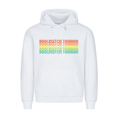 Premium Hoodie "Bedlington Terrier - RETRO" Weiß – hunde-shirt.de