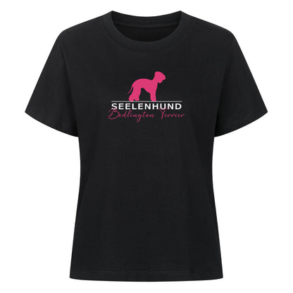 Premium Organic Damen-Shirt "Bedlington Terrier - Seelenhund" Schwarz – hunde-shirt.de
