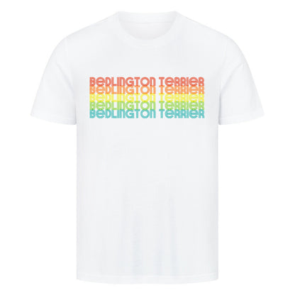 Premium T-Shirt "Bedlington Terrier - RETRO" Weiß – hunde-shirt.de