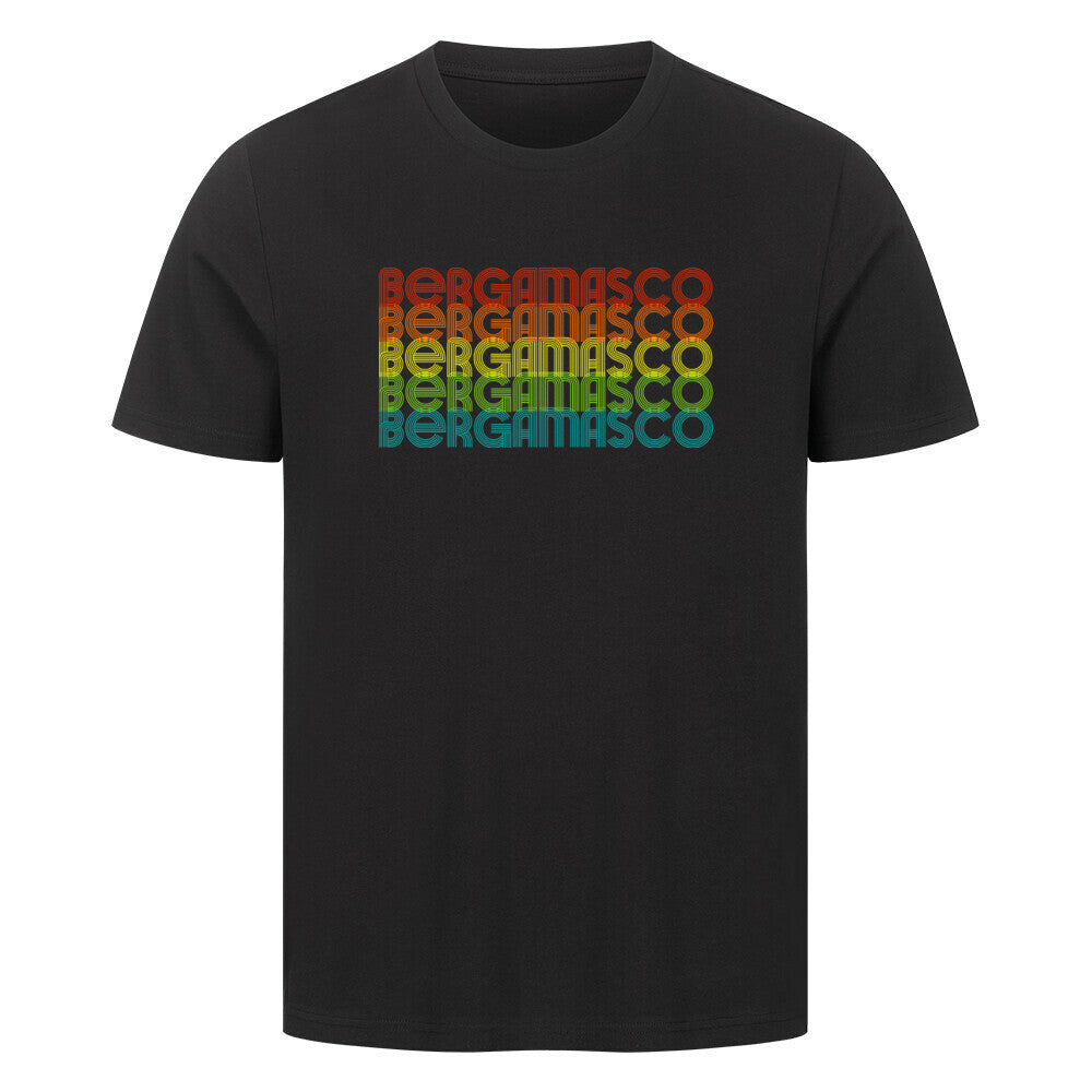 Premium T-Shirt "Bergamasco - RETRO" Schwarz – hunde-shirt.de