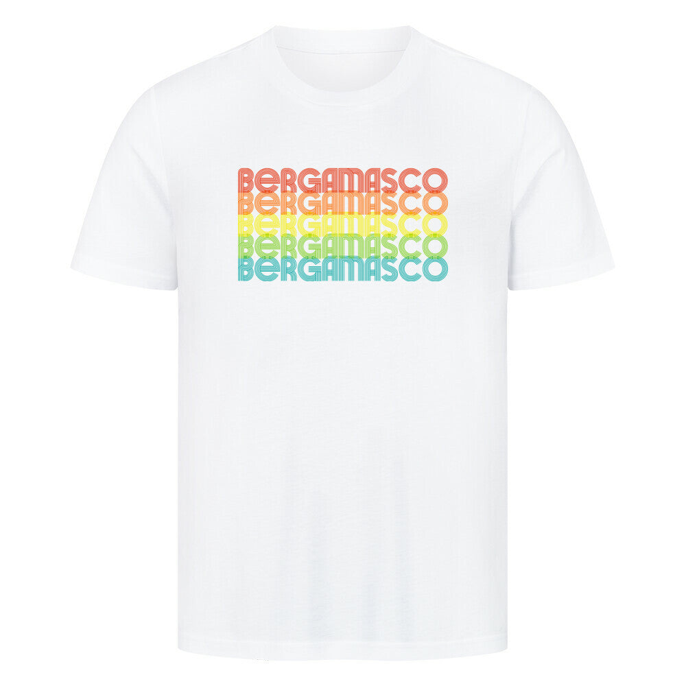 Premium T-Shirt "Bergamasco - RETRO" Weiß – hunde-shirt.de