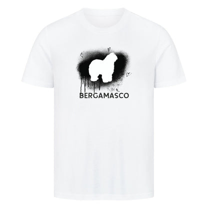 Premium T-Shirt "Bergamasco - Brush" Weiß – hunde-shirt.de