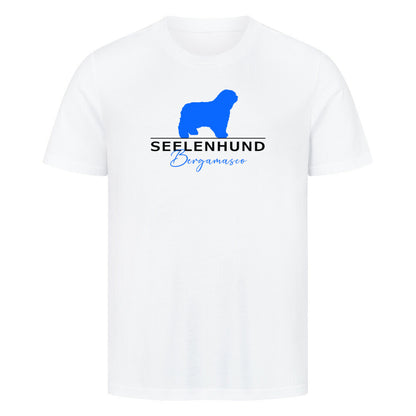 Premium T-Shirt "Bergamasco - Seelenhund" Weiß – hunde-shirt.de