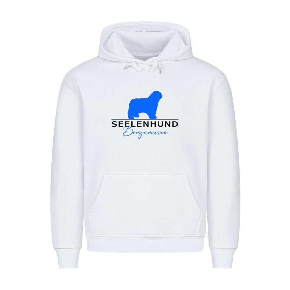 Premium Hoodie "Bergamasco - Seelenhund" Weiß – hunde-shirt.de