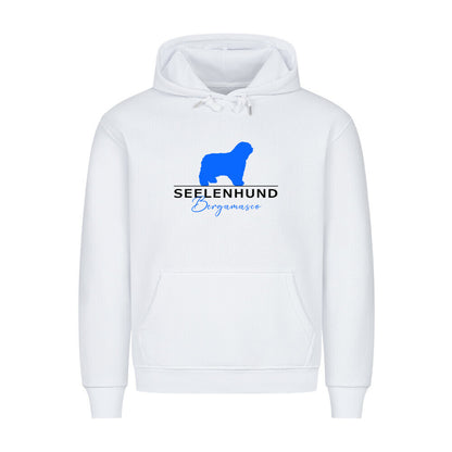 Premium Hoodie "Bergamasco - Seelenhund" Weiß – hunde-shirt.de
