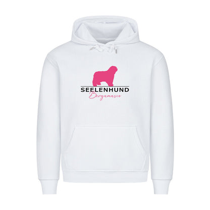 Premium Hoodie "Bergamasco - Seelenhund" Weiß – hunde-shirt.de