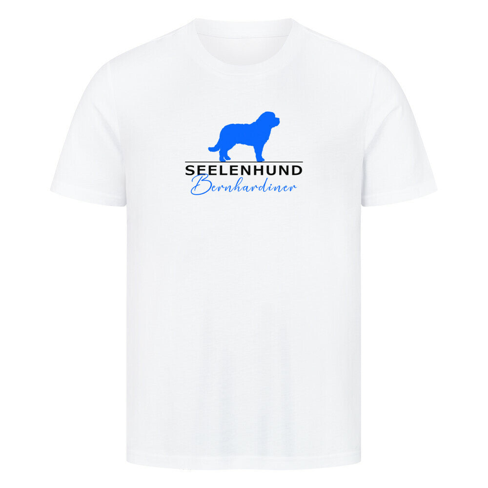 Premium T-Shirt "Bernhardiner- Seelenhund" Weiß – hunde-shirt.de
