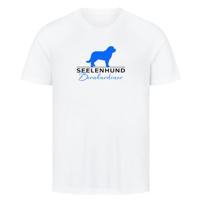 Premium T-Shirt "Bernhardiner- Seelenhund" Weiß – hunde-shirt.de
