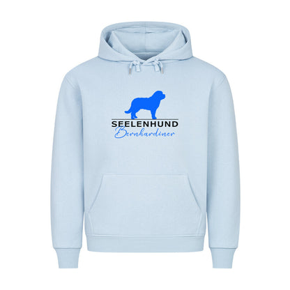 Premium Hoodie "Bernhardiner- Seelenhund" Babyblau – hunde-shirt.de