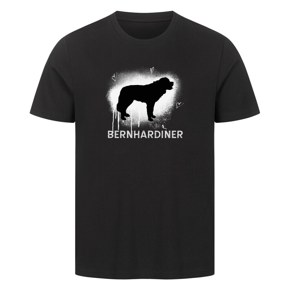 Premium T-Shirt "Bernhardiner- Brush" Schwarz – hunde-shirt.de