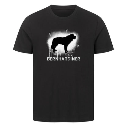 Premium T-Shirt "Bernhardiner- Brush" Schwarz – hunde-shirt.de
