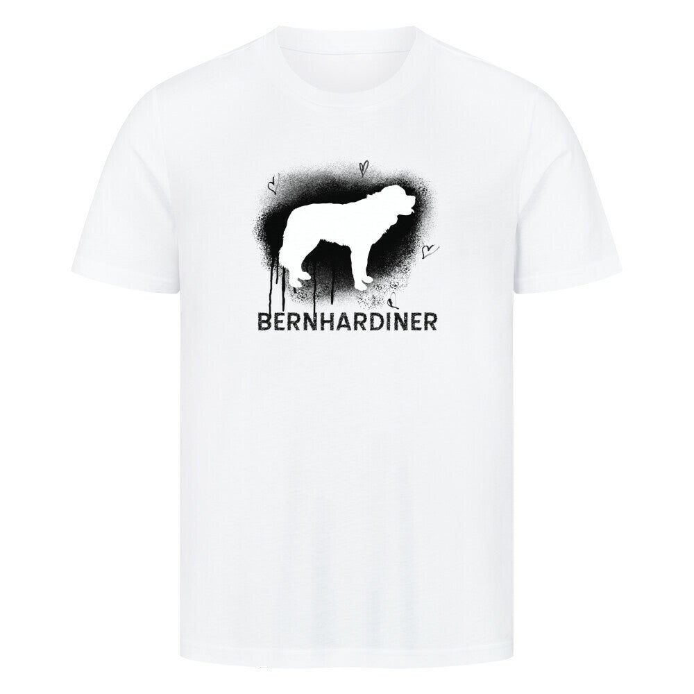 Premium T-Shirt "Bernhardiner- Brush" Weiß – hunde-shirt.de