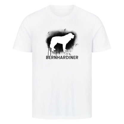Premium T-Shirt "Bernhardiner- Brush" Weiß – hunde-shirt.de