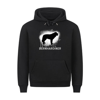 Premium Hoodie "Bernhardiner- Brush" Schwarz – hunde-shirt.de