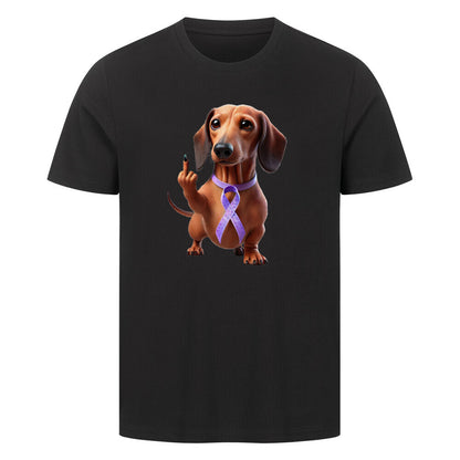 Premium T-Shirt "Dackel - Fuck Cancer" Schwarz – hunde-shirt.de