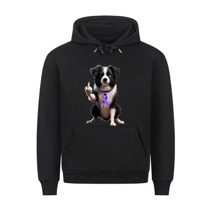 Premium Hoodie "Border Collie - Fuck Cancer" Schwarz – hunde-shirt.de