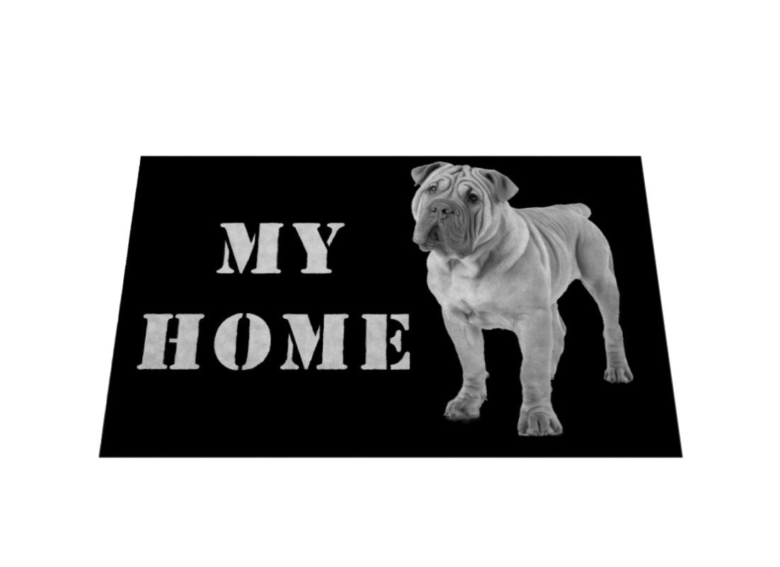 Fußmatte "Shar Pei - MY HOME" – hunde-shirt.de