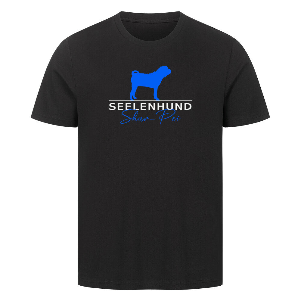 Premium T-Shirt "Shar Pei - Seelenhund" Schwarz – hunde-shirt.de