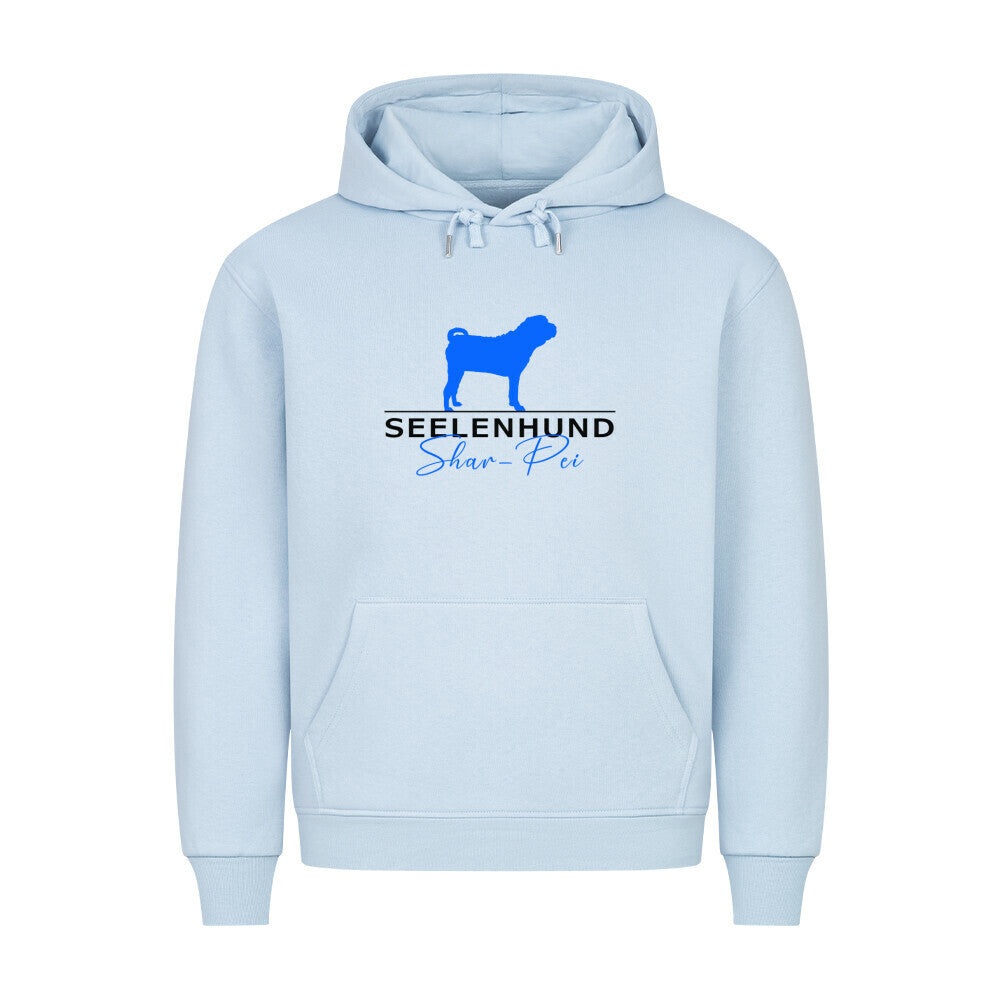 Premium Hoodie "Shar Pei - Seelenhund" Babyblau – hunde-shirt.de
