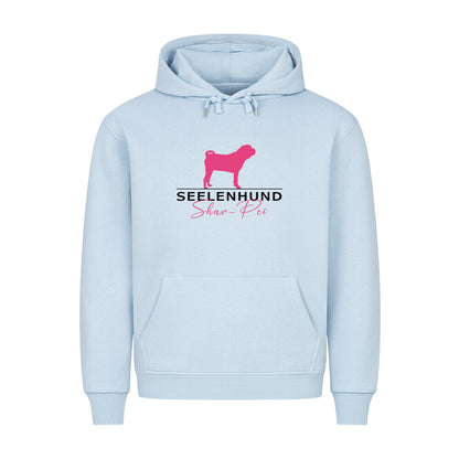 Premium Hoodie "Shar Pei - Seelenhund" Babyblau – hunde-shirt.de
