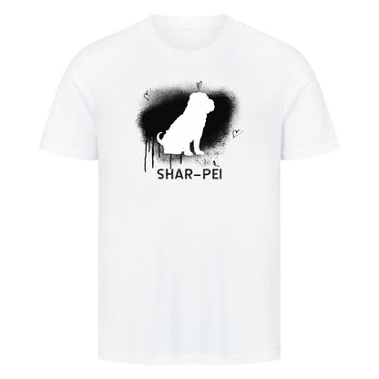Premium T-Shirt "Shar Pei - Brush" Weiß – hunde-shirt.de