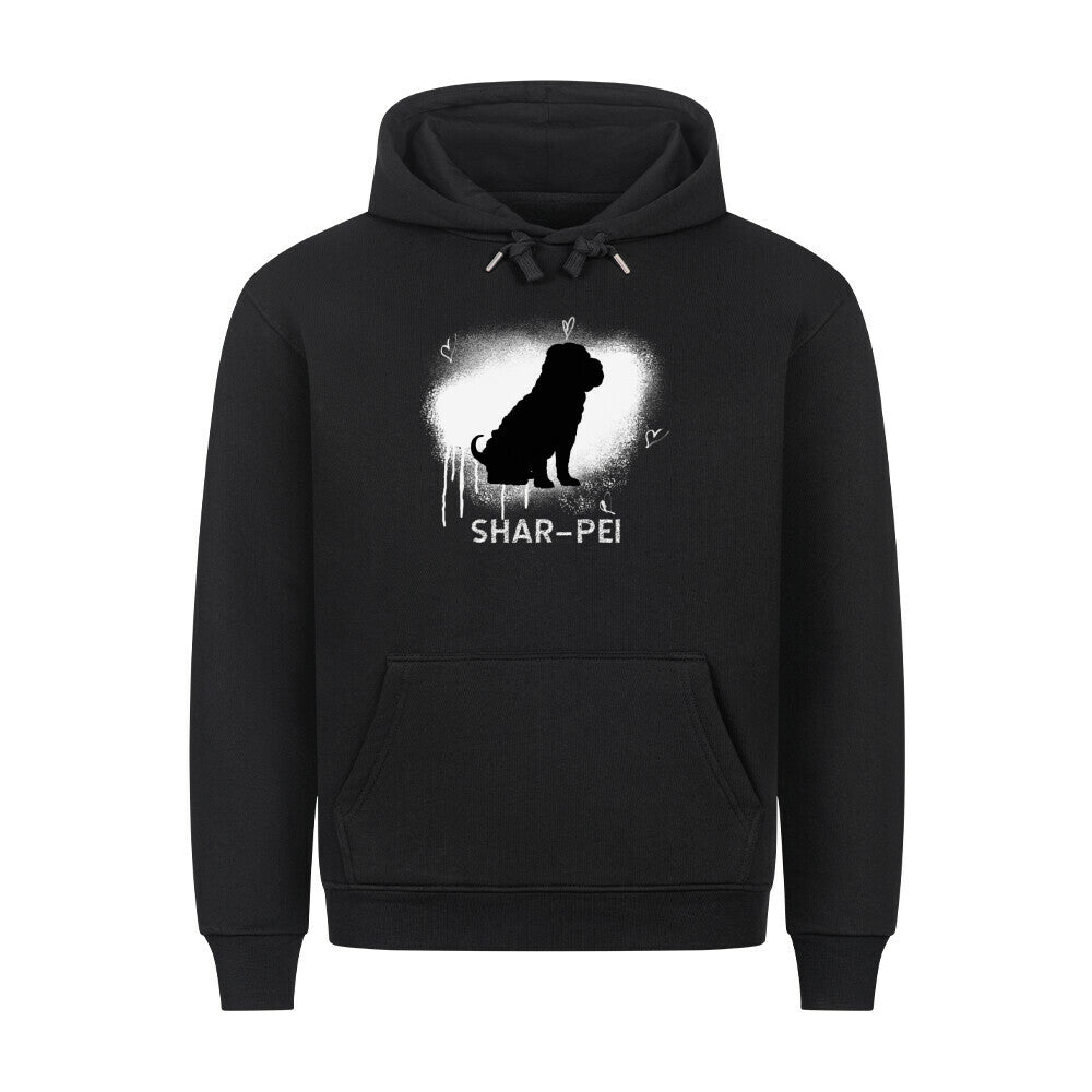 Premium Hoodie "Shar Pei - Brush" Schwarz – hunde-shirt.de
