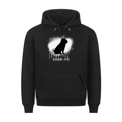 Premium Hoodie "Shar Pei - Brush" Schwarz – hunde-shirt.de