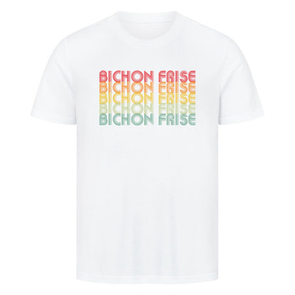 Premium T-Shirt "Bichon Frisé - RETRO" Weiß – hunde-shirt.de