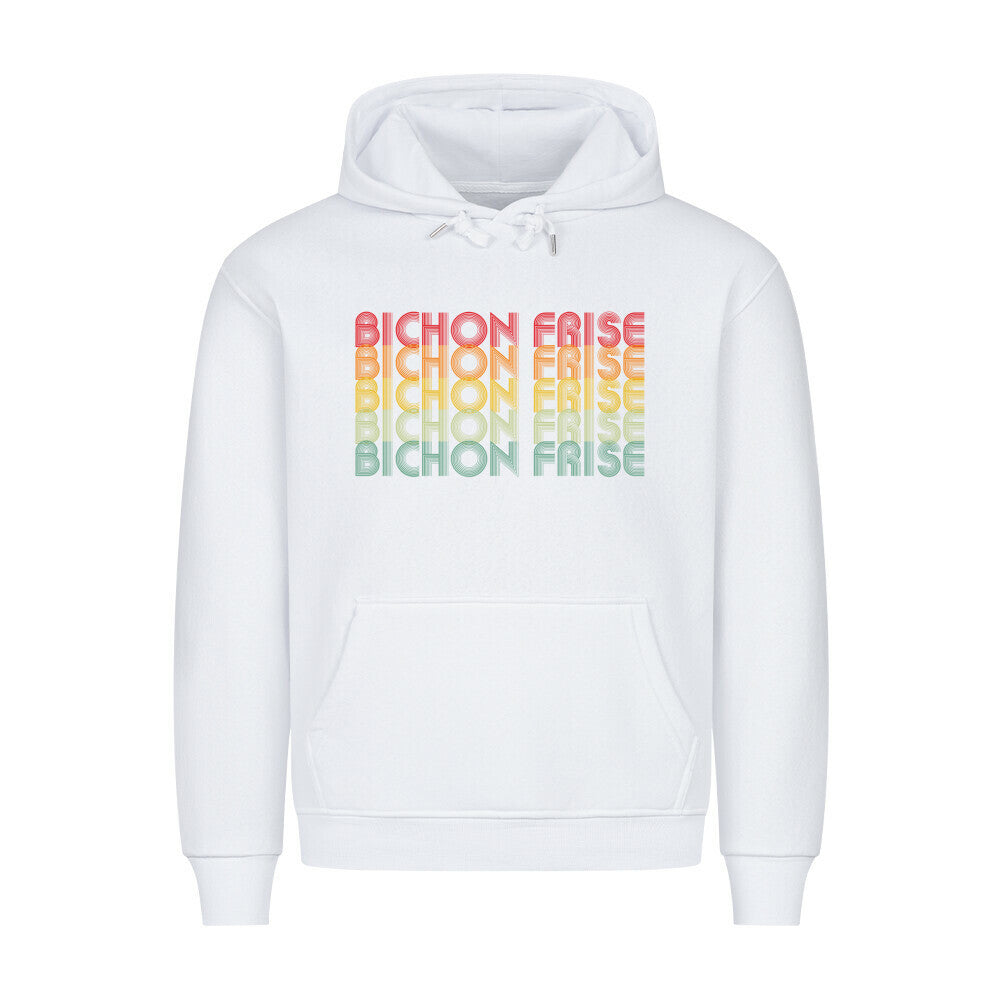 Premium Hoodie "Bichon Frisé - RETRO" Weiß – hunde-shirt.de