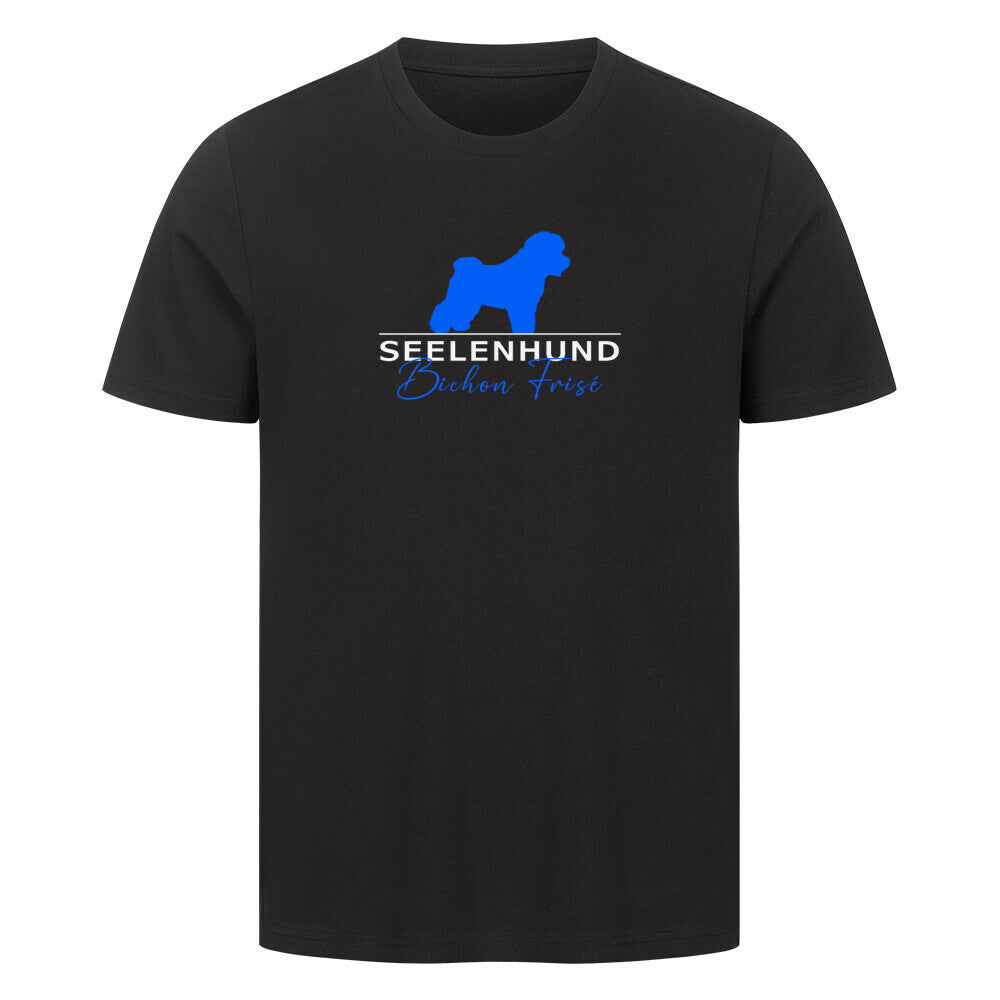 Premium T-Shirt "Bichon Frisé - Seelenhund" Schwarz – hunde-shirt.de
