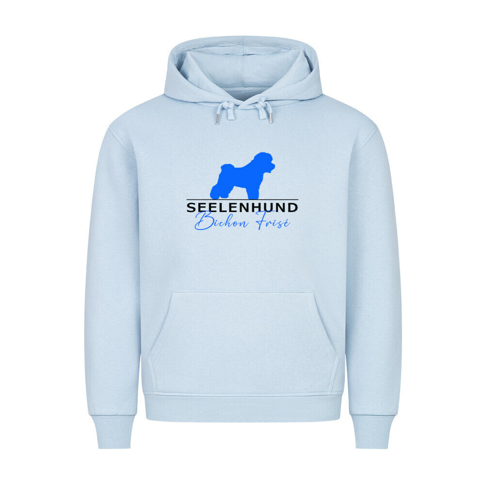 Premium Hoodie "Bichon Frisé - Seelenhund" Babyblau – hunde-shirt.de