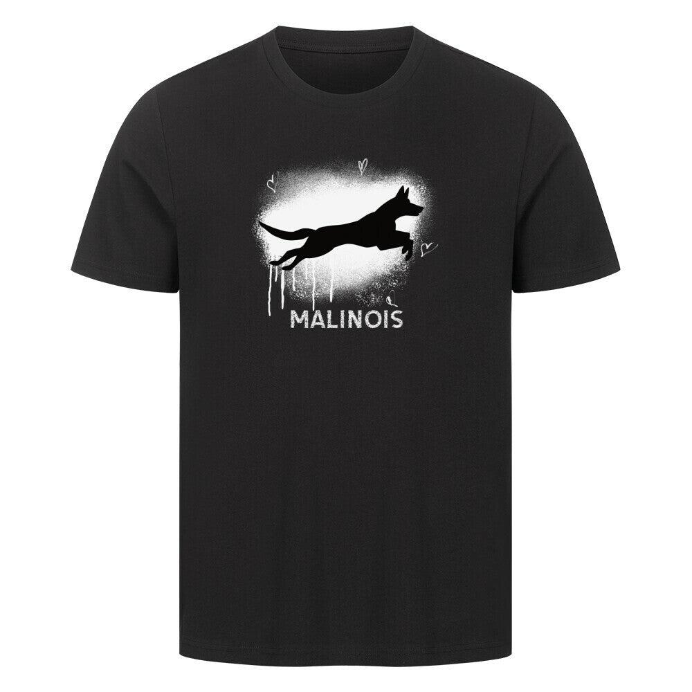 Premium T-Shirt "Malinois - Brush" Schwarz – hunde-shirt.de