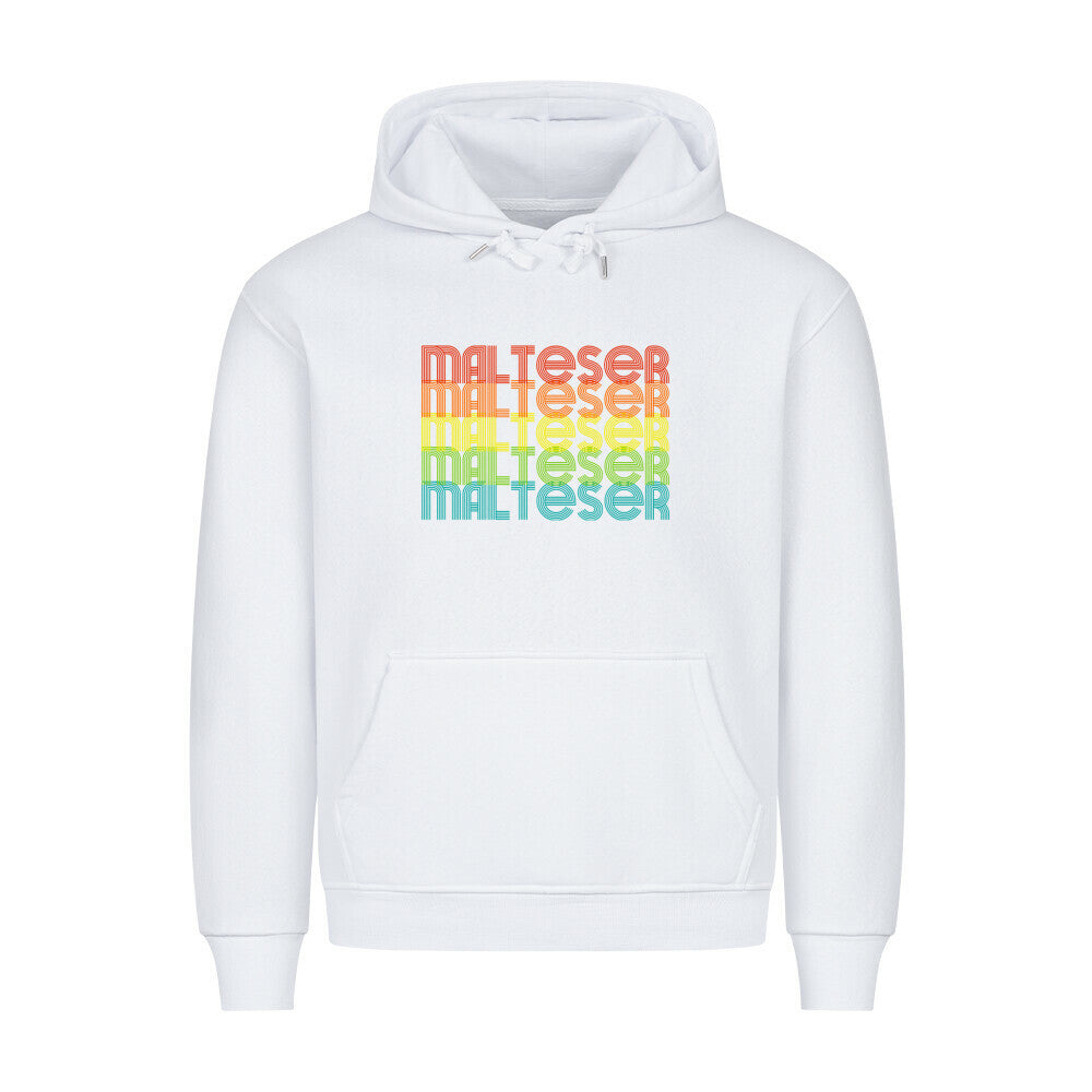 Premium Hoodie "Malteser - RETRO" Weiß – hunde-shirt.de