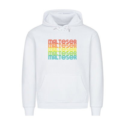 Premium Hoodie "Malteser - RETRO" Weiß – hunde-shirt.de