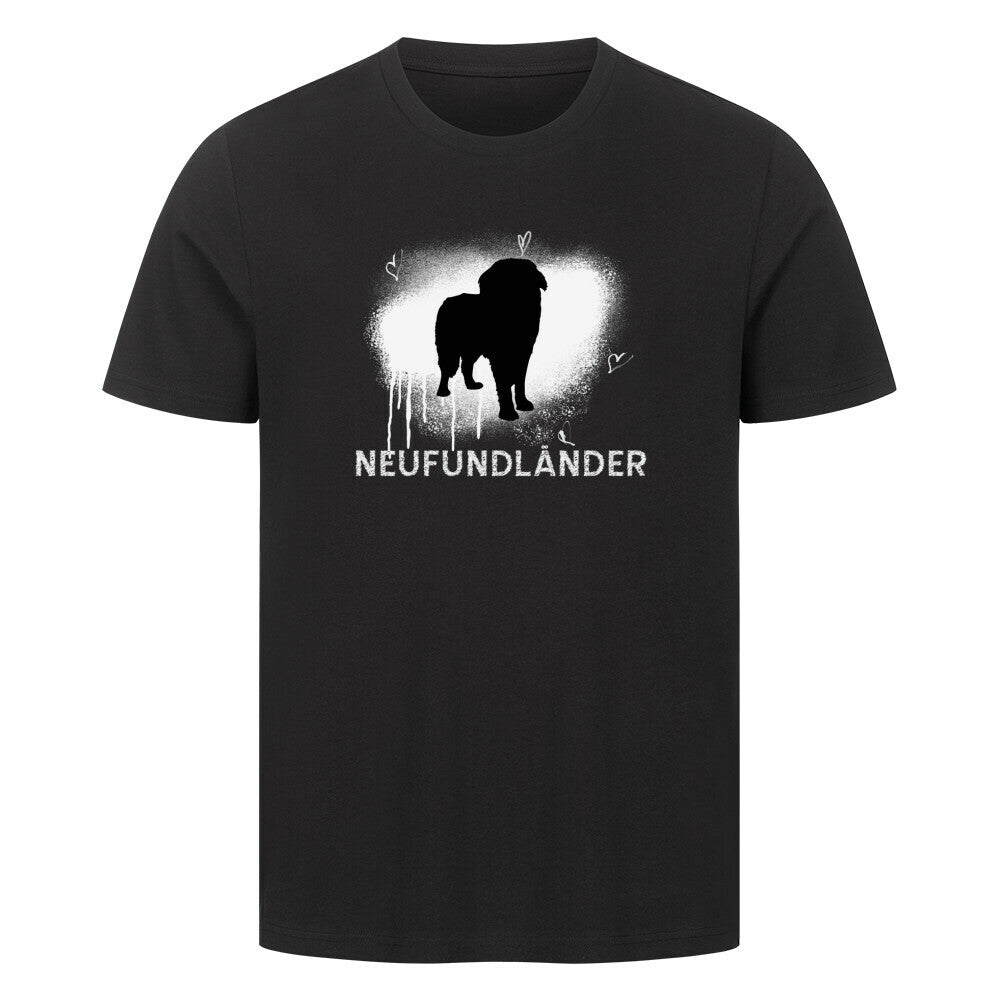 Premium T-Shirt "Neufundländer - Brush" Schwarz – hunde-shirt.de