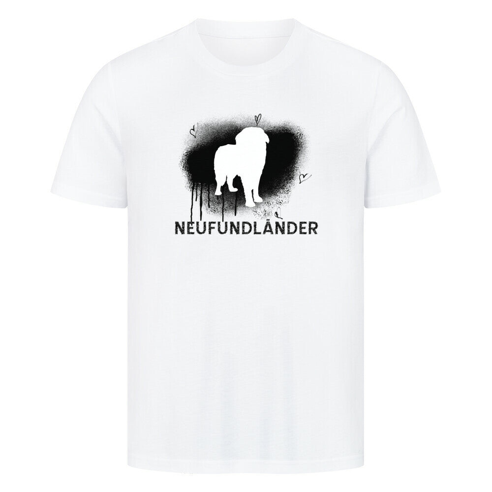 Premium T-Shirt "Neufundländer - Brush" Weiß – hunde-shirt.de