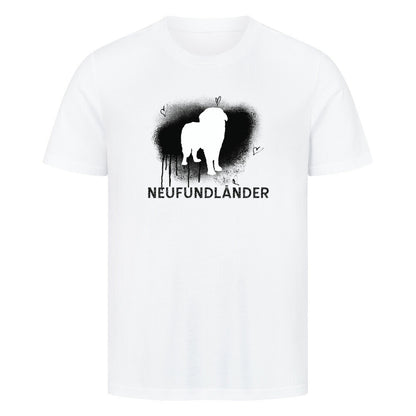 Premium T-Shirt "Neufundländer - Brush" Weiß – hunde-shirt.de