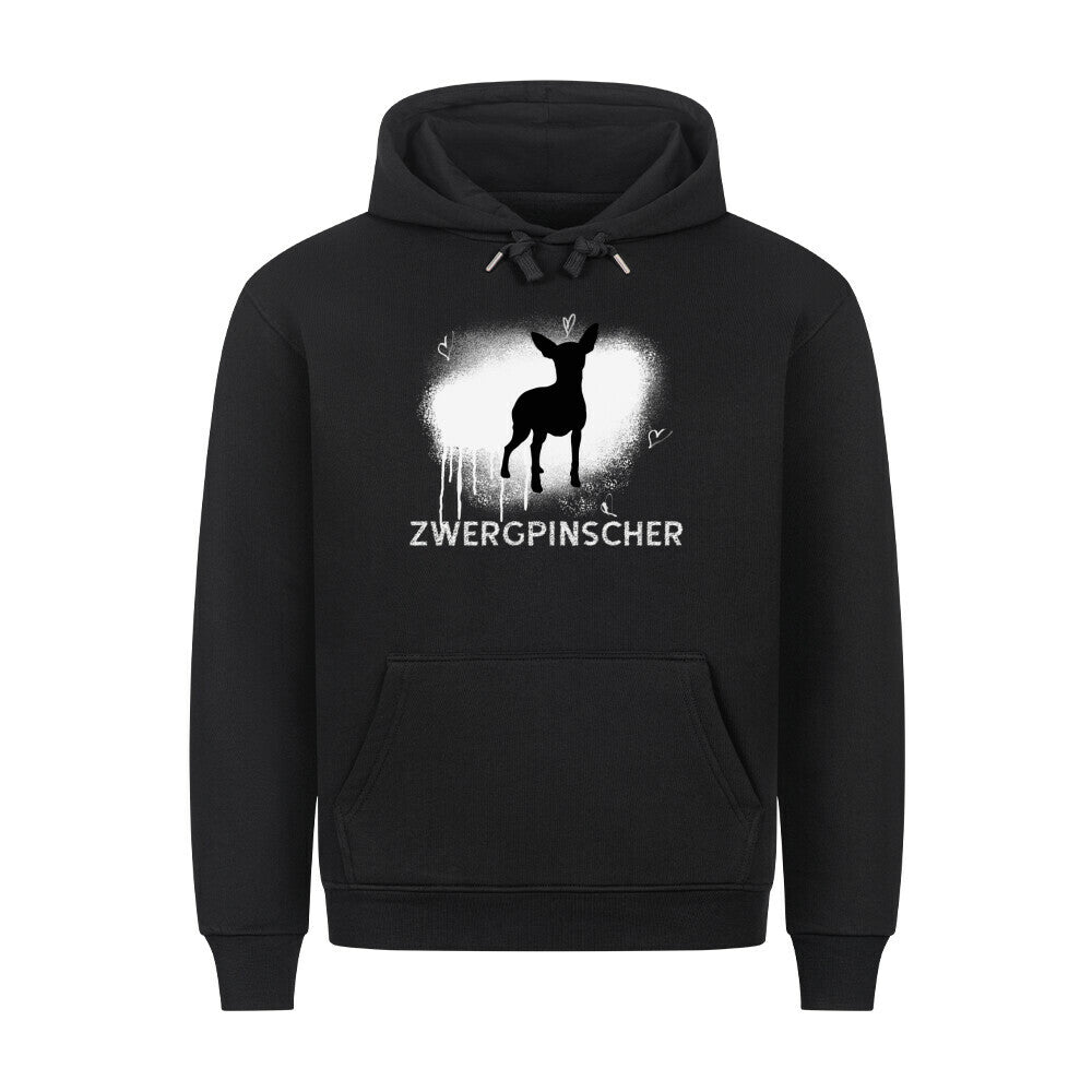 Premium Hoodie "Zwergpinscher - Brush" Schwarz – hunde-shirt.de