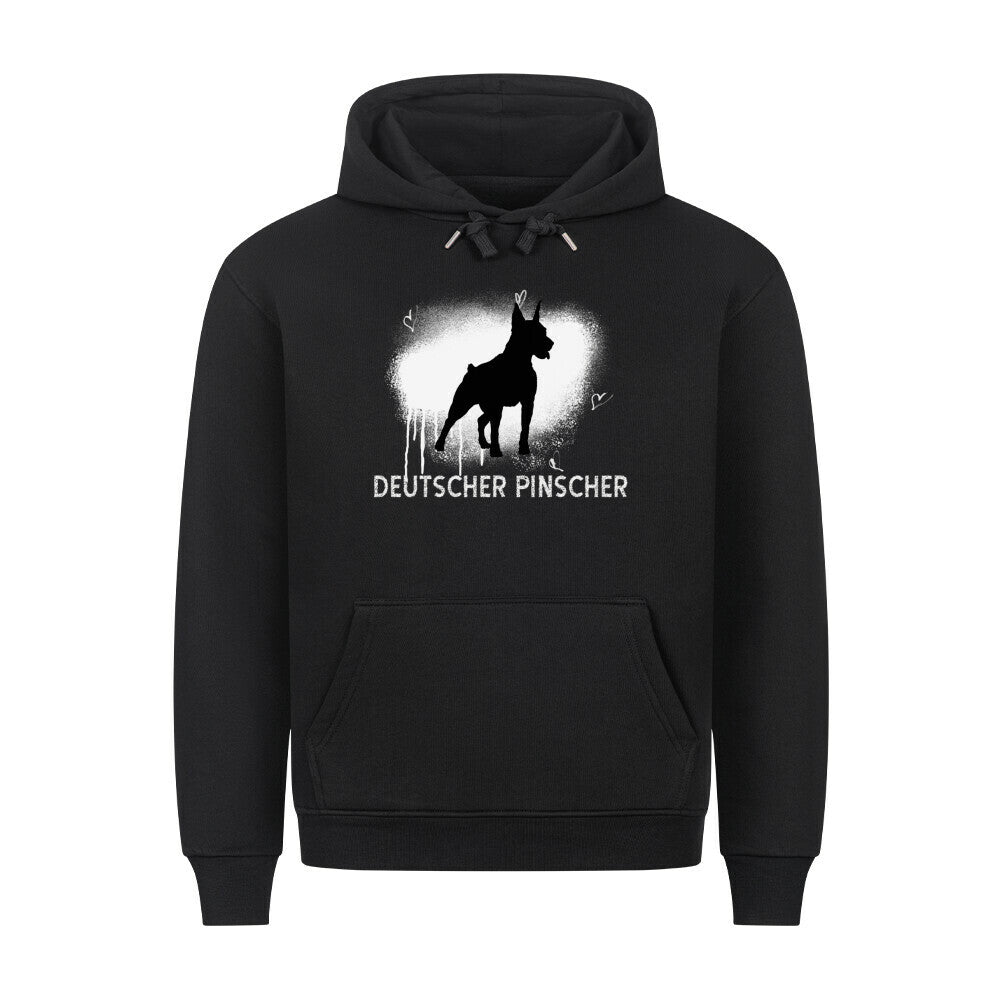 Premium Hoodie "Deutscher Pinscher - Brush" Schwarz – hunde-shirt.de