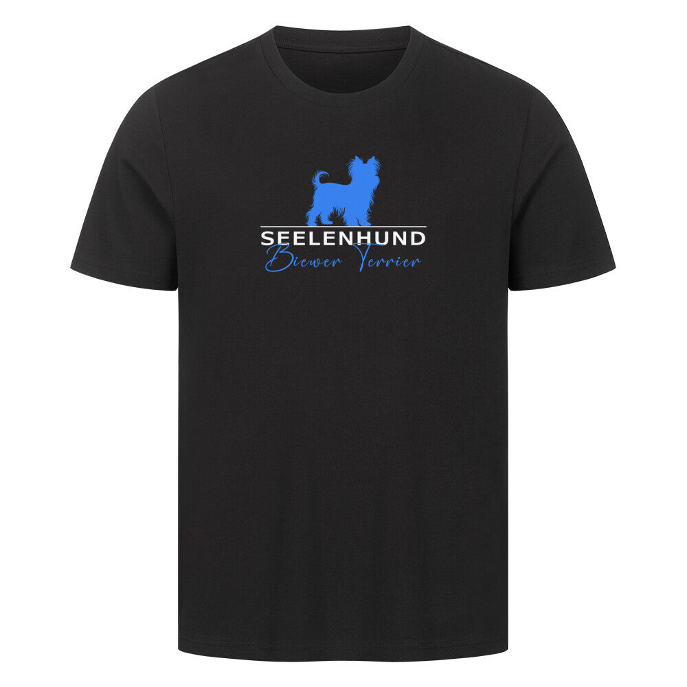 Premium T-Shirt "Biewer Terrier - Seelenhund" Schwarz – hunde-shirt.de