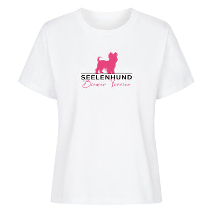 Premium Organic Damen-Shirt "Biewer Terrier - Seelenhund" Weiß – hunde-shirt.de