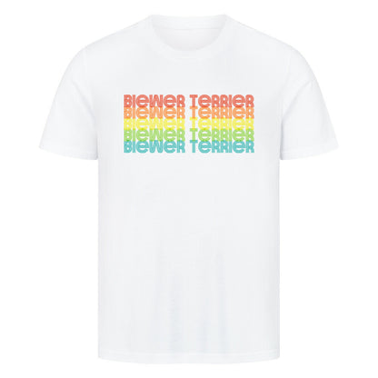 Premium T-Shirt "Biewer Terrier - RETRO" Weiß – hunde-shirt.de