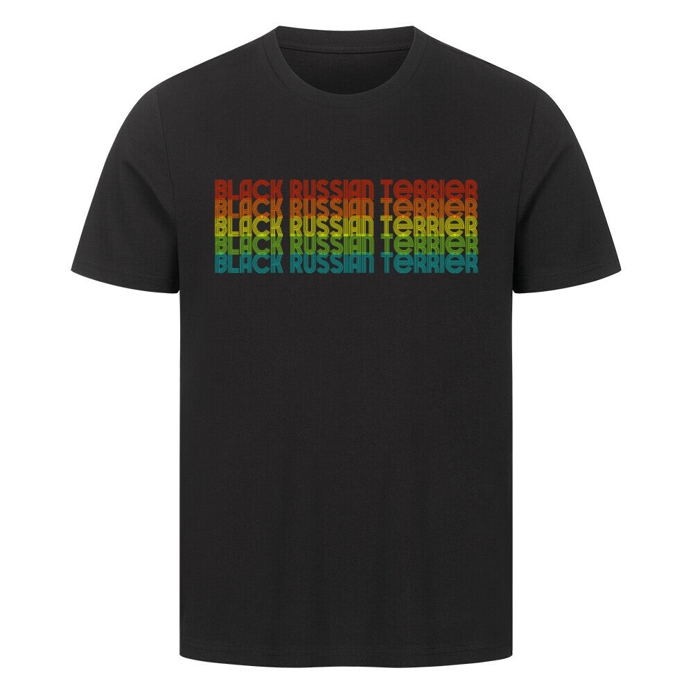 Premium T-Shirt "Black Russian - RETRO" Schwarz – hunde-shirt.de