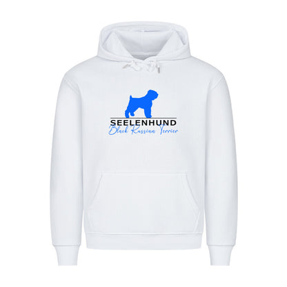Premium Hoodie "Black Russian - Seelenhund" Weiß – hunde-shirt.de