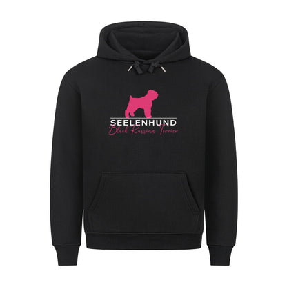 Premium Hoodie "Black Russian - Seelenhund" Schwarz – hunde-shirt.de