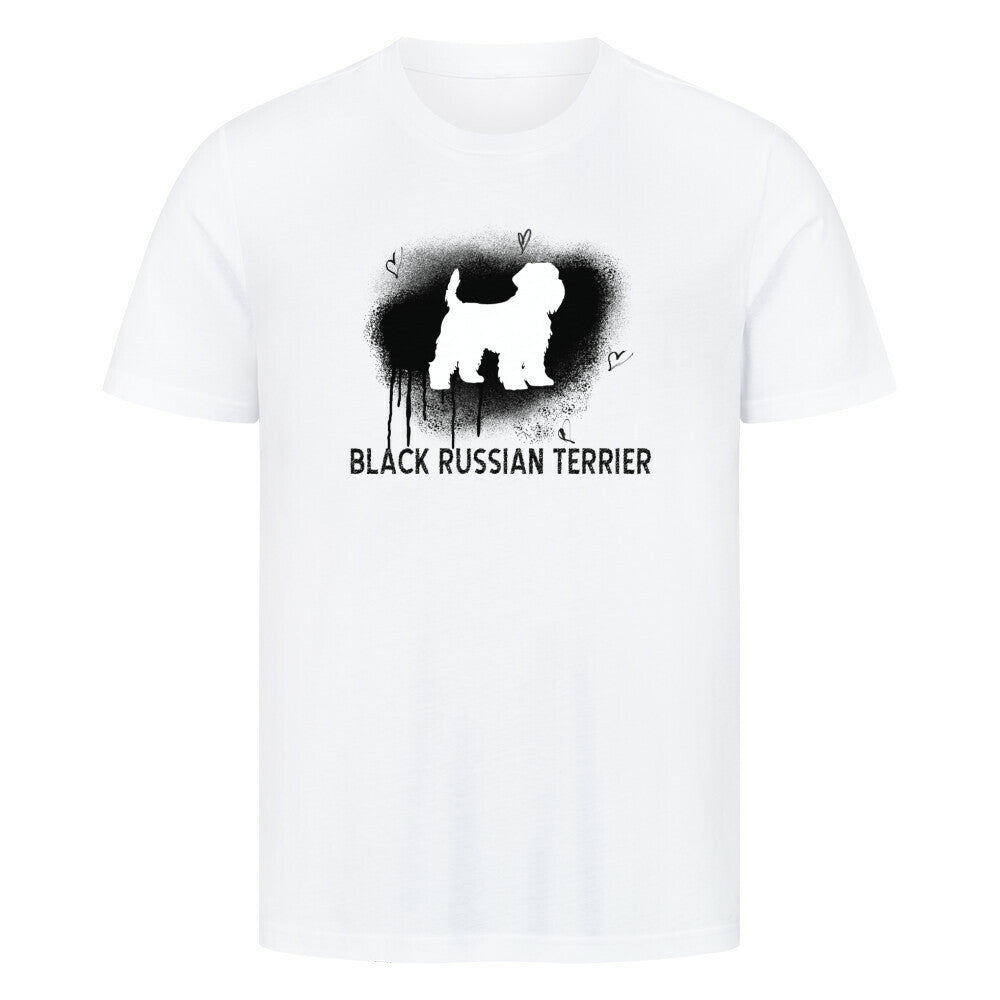 Premium T-Shirt "Black Russian - Seelenhund" Weiß – hunde-shirt.de