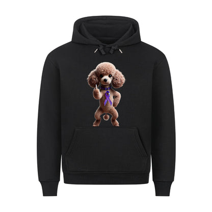 Premium Hoodie "Pudel - Fuck Cancer" Schwarz – hunde-shirt.de