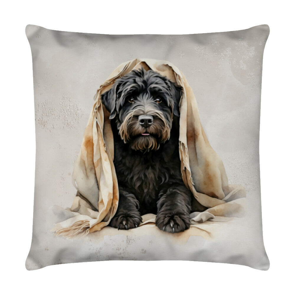 Kissen "Black Russian - Kuscheln" Weiß – hunde-shirt.de