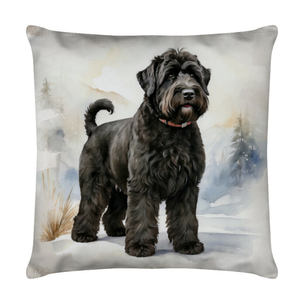 Kissen "Black Russian - Natur" Weiß – hunde-shirt.de